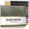 Gallery Leather Guest Book Special Events, add Photos, 192 Lined Pages, Bonded Leather, Hardcover, Gold-Gilded, Guestbook